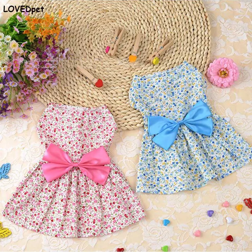 Всесезонная Одежда для маленьких собак платья девочек одежда чихуахуа принцессы