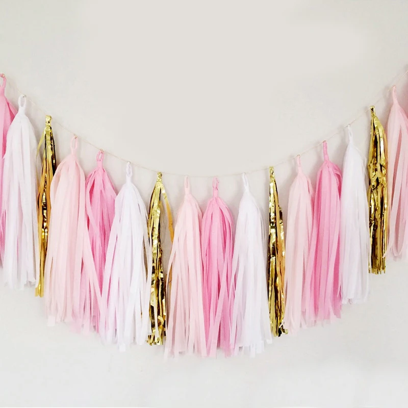 5 шт./лот папиросная бумага с кисточками для вечеринки свадьбы Декор гирлянда