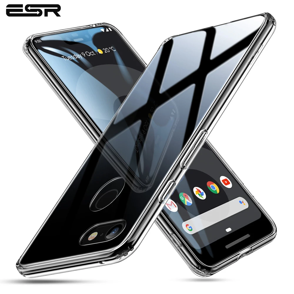 ESR чехол для Google Pixel 3 Mimic 9H задняя крышка из закаленного стекла мягкий силиконовый