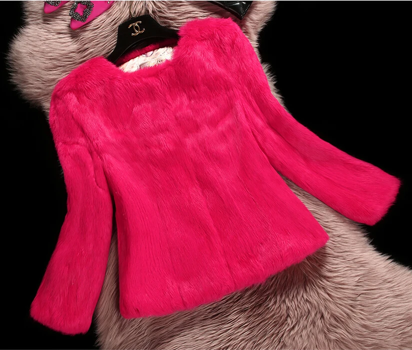 2019 New Women Fashion Fur Coat Real Full Pelt Rabbit waistcoat 100% pure rabbit fur coat Wholesale FP658 | Женская одежда