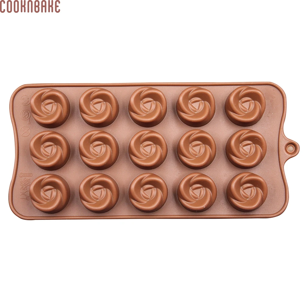 COOKNBAKE круглая силиконовая форма для шоколада конфет розы жевательное желе