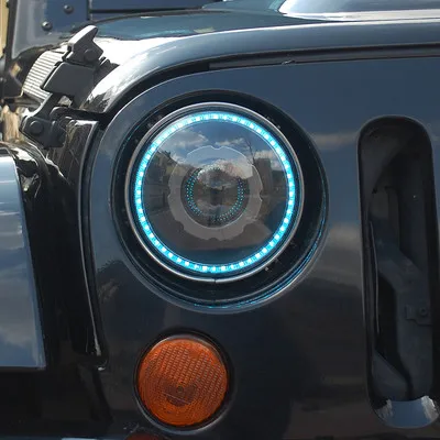 Бесплатная доставка Ангельские глазки светодиодный фары HID Q5 ксеноновые линзы
