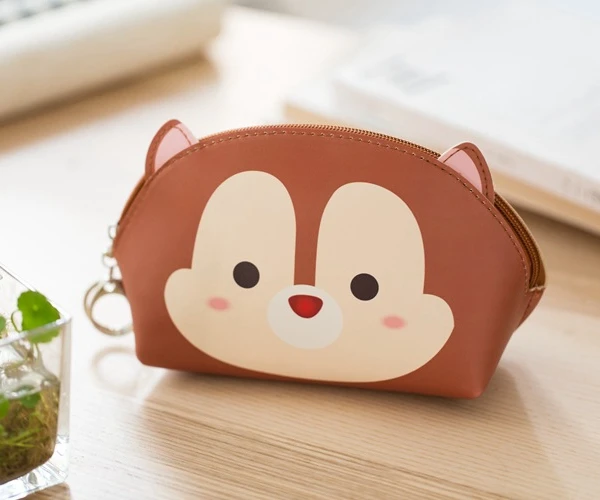 Disney мультфильм Минни Дамская косметичка прекрасная монета ПУ кошелек девушка подарок Сумочка хранения ключ сумка для наушников - Цвет: C