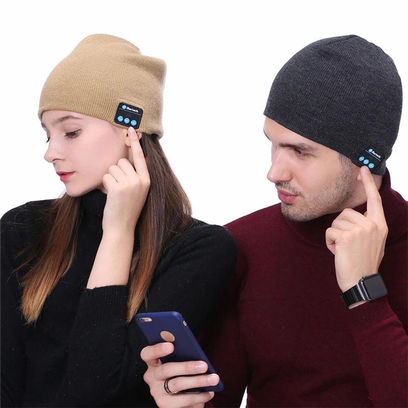 Модная шапка бини, шапка, беспроводная Bluetooth гарнитура, гарнитура, динамик, микрофон, зимняя, для спорта на открытом воздухе, стерео, музыка, шапка, 18Nov28