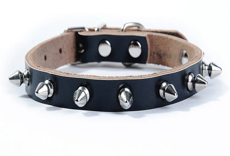 Genuine leather Traumdeutung Pet воротники, ожерелье отрыв персонализированные «рюмочка», с шипами, продукт для поводок для собак, поводок для собак, автоматический поводок собаки Аксессуары Щенок чата - Цвет: Genuine leather