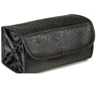 Black Профессиональная косметичка, складная косметичка, органайзер для женщин, для путешествий, косметичка, большая емкость, косметичка, чемоданы для макияжа - Цвет: Black