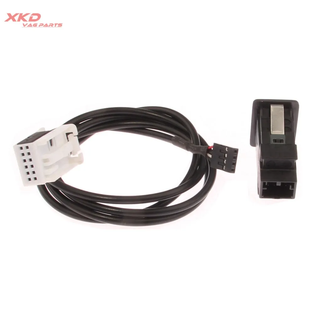 OE подлокотник AUX in Socket &amp Cable Set для V-W Golf G-TI J-etta Passat Tiguan T-ouareg Polo Tpuran | Автомобили и