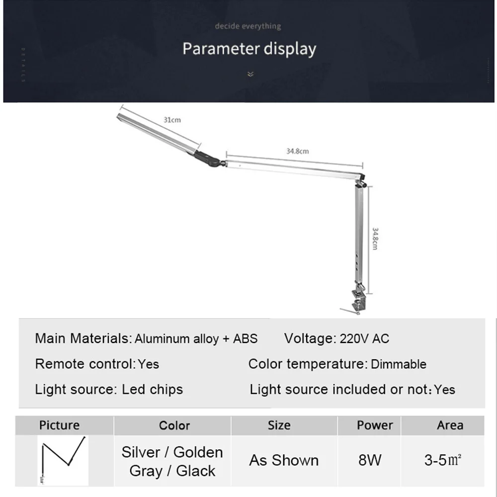 Творческий Простой светодиодный складной Dimmable настольная лампа портативный