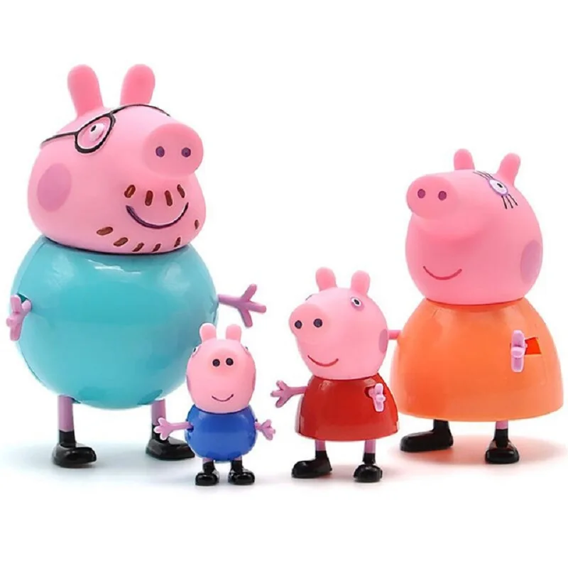 Peppa pig Джордж морская свинка Семейный пакет папа мама фигурка оригинальный Pelucia