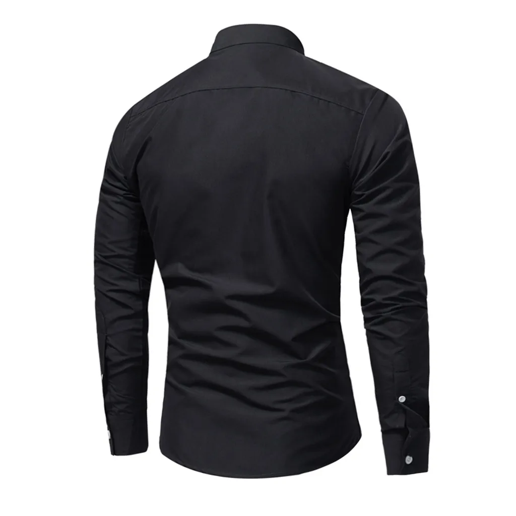 Feitong S~ 2XL мужские рубашки хлопковая блузка мягкого силуэта с длинным рукавом Осень Лето Повседневный Топ Блузка Рубашки мужские деловые рубашки