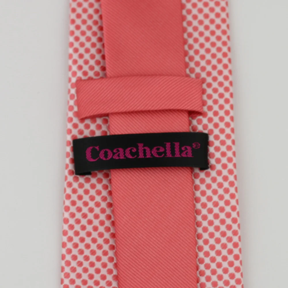 Coachella галстук уникального дизайна коралловый Узел контрастный Белый розовый в