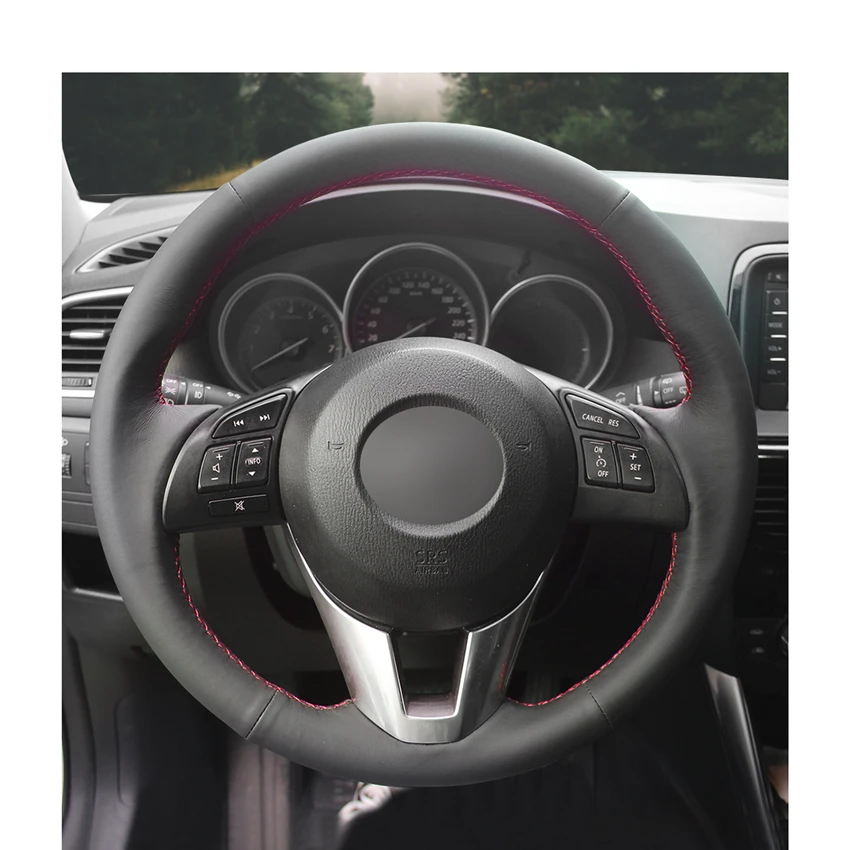 Искусственная кожа PU для Mazda 3 Axela 6 Atenza 2 Чехол рулевого колеса автомобиля Scion iA Toyota