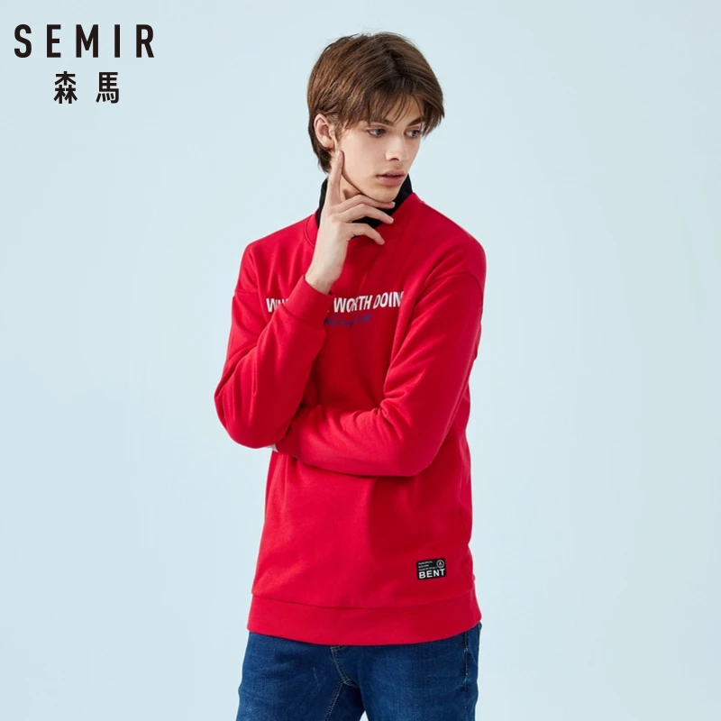 SEMIR мужская толстовка с принтом мягкий хлопковый Мужской пуловер графикой