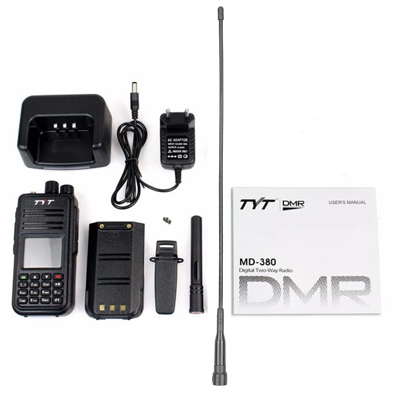 Оригинальное TYT MD 380 цифровое мобильное радио UHF 400 480 МГц 5 Вт DMR FM двухстороннее с
