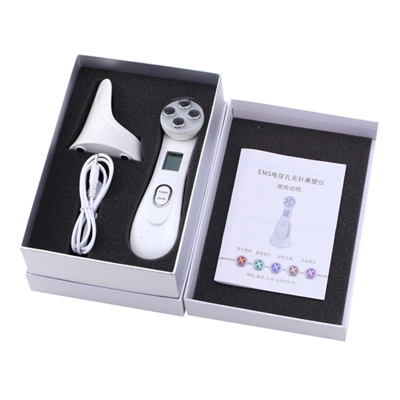 Устройство для ухода за лицом с электропорацией, РФ-радиочастотной терапией, фотонной светодиодной терапией и омолаживанием кожи