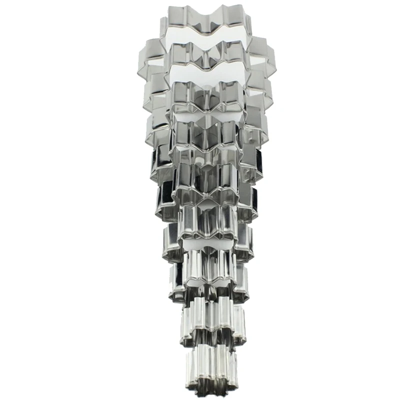 9 шт./компл. Снежинка из нержавеющей стали помадные формы для торта набор резки