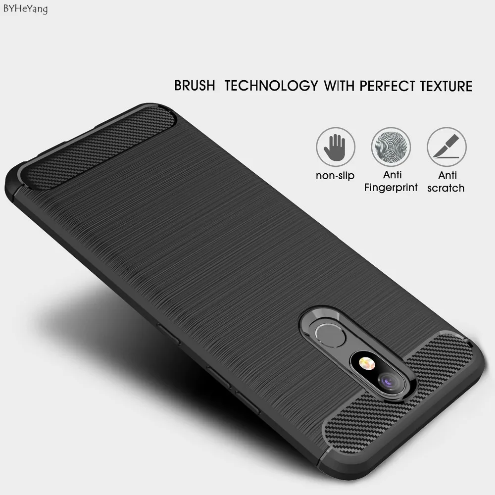 Чехол для LG K40 чехол мягкий силиконовый из углеродного волокна мобильного