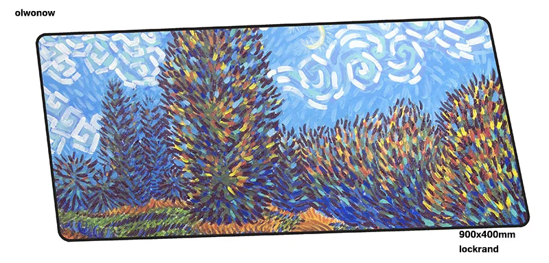 Size 900x400x2mm Ван Гог коврик для мыши 90x40 см подарок на Хэллоуин игровой коврик для мыши геймер коврик 3d игровой компьютерный стол padmouse клавиатура большие игровые коврики - Цвет: Size 900x400x2mm