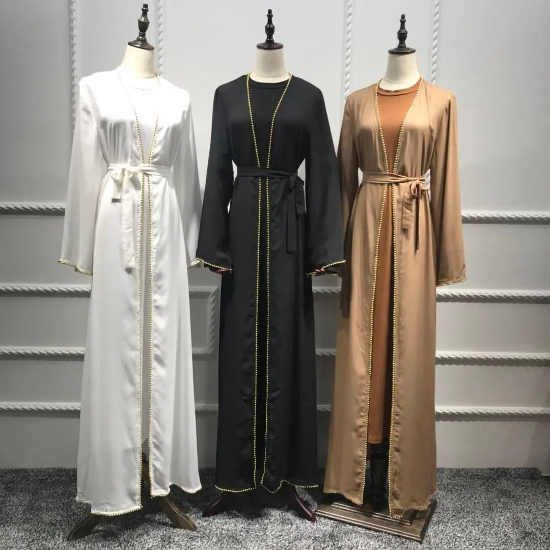 Новый Абая Dubai длинный рукав платье мусульманская одежда паранджи Kuftan женские