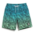 Мужские летние пляжные шорты, быстросохнущие дышащие бермуды с геометрическим принтом, 2018