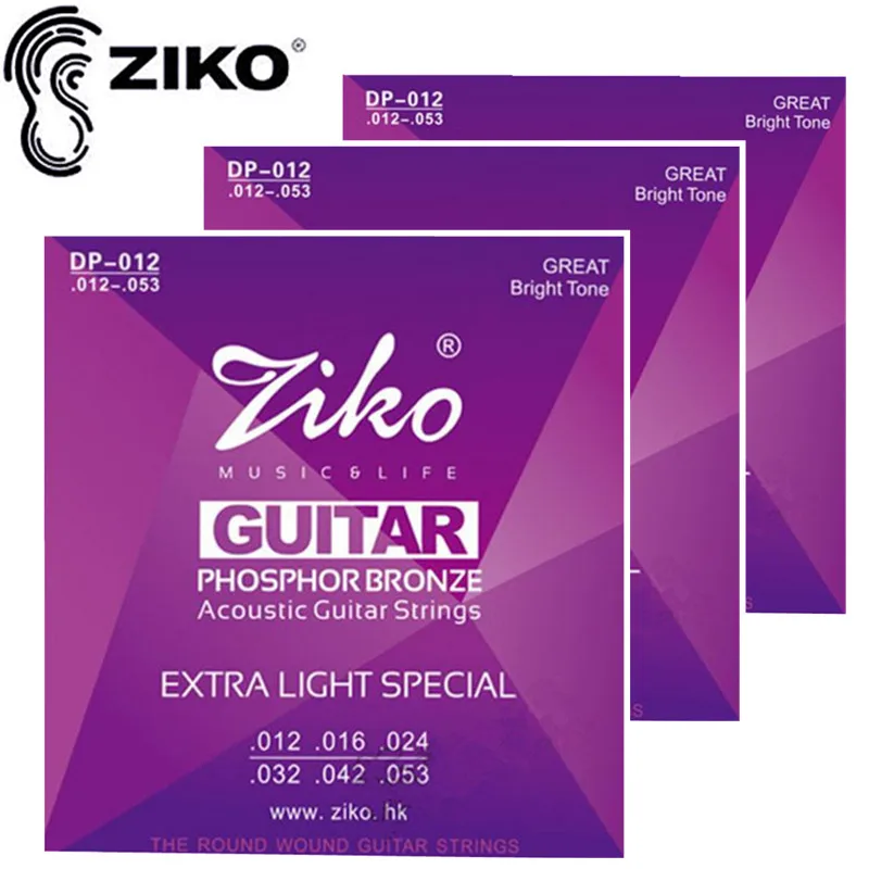 ZIKO DP012 012 053 акустические гитарные струны Гавайская гитара Запчасти музыкальные