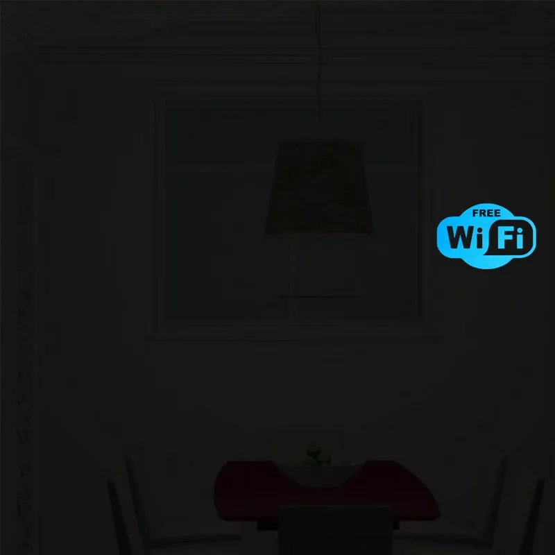 Бесплатный Wi Fi внутренний знак светящийся стикер фотонаклейка наклейка для