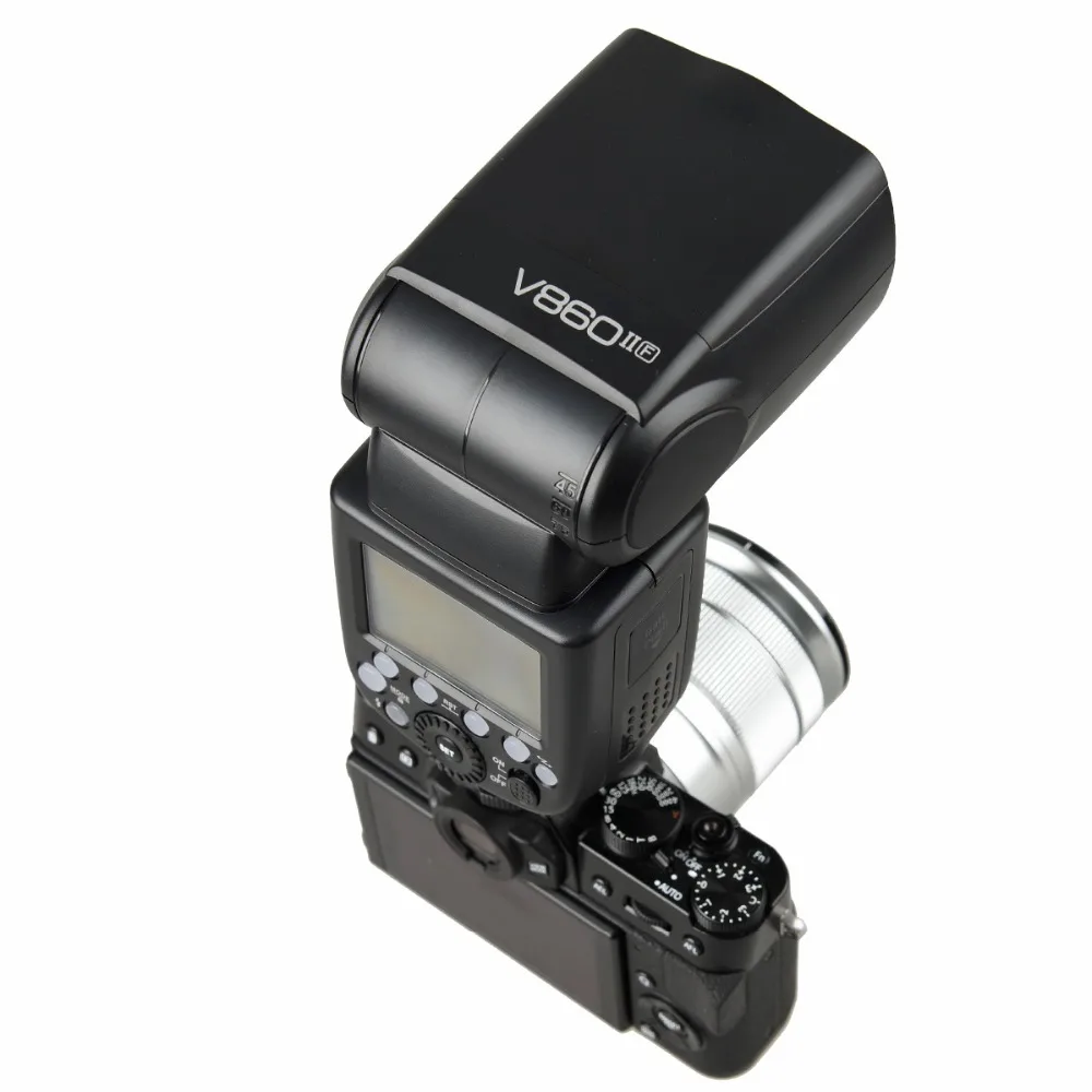 В наличии! Godox V860II F V860IIF Камера Вспышка Speedlite Strobe для ЖК-дисплея с подсветкой Fujifilm 2