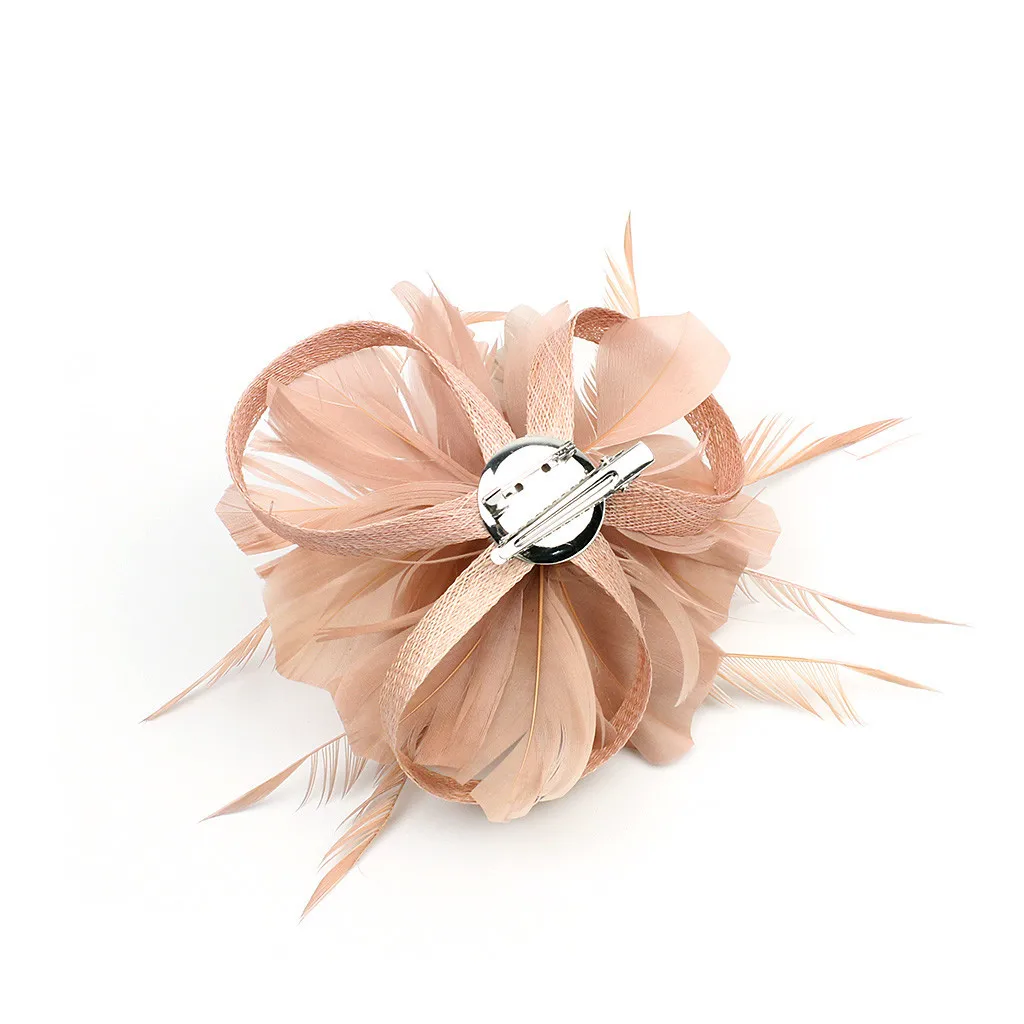 Hot New Design French style Headband Feather Fascinators Womens Flower Derby Hat for Cocktail Ball Wedding | Украшения и