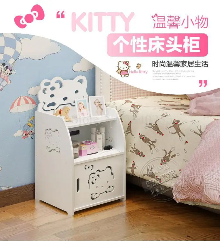 Простой современный прикроватный столик в сборе гостиная ПВХ шкафчик детская