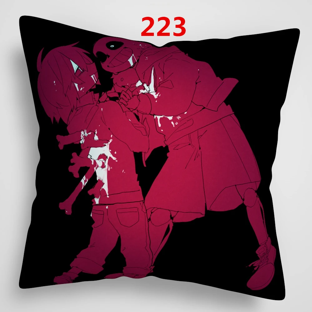 223 Suef Аниме Манга Undertale аниме двусторонний чехол для подушки 16x16 дюймов 40x40 см - Цвет: 223