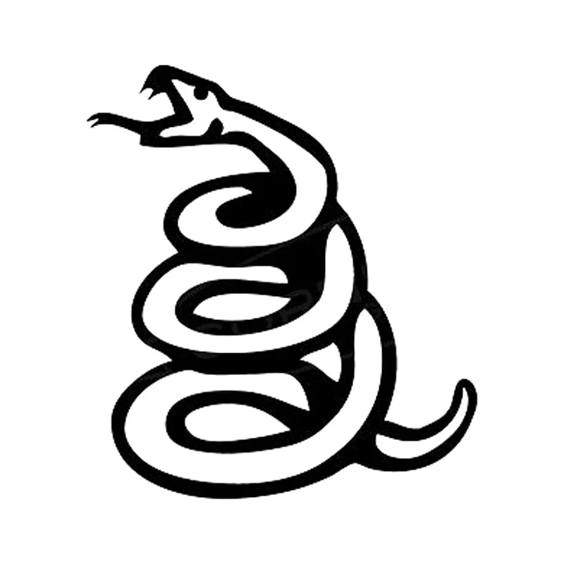 

13.9cm*15.5cm Animal Snake Fashion Car-styling Black/Silver Vinyl Decals Car Stickers S6-3076