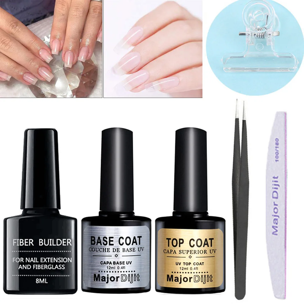 Fibernails стекловолокно гель верхнее и Базовое покрытие для акрилового маникюрного