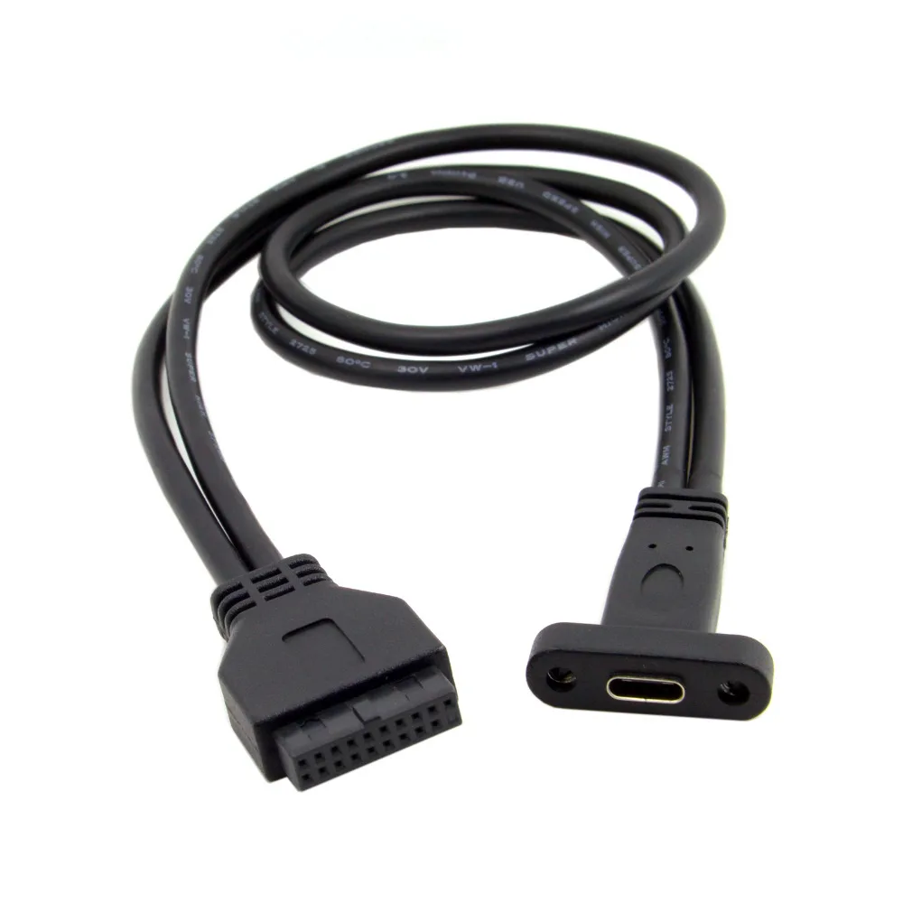 Одиночный порт USB 3 1 Type C USB-C мама к 0 материнская плата 19Pin кабель заголовка 40 см |