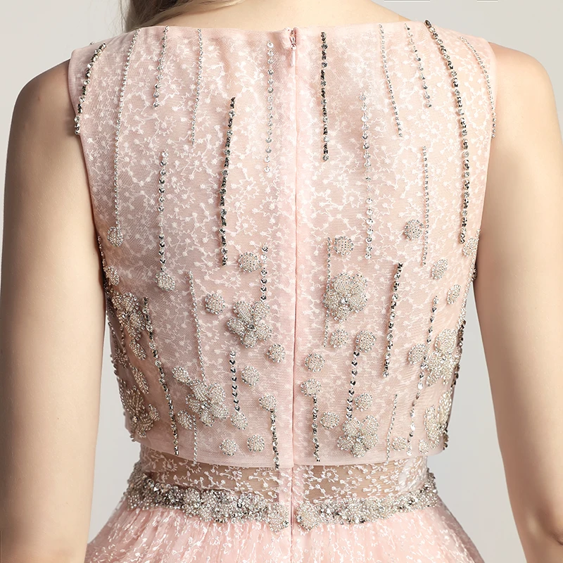Robe De Soiree Последние Роскошные стили элегантное строгое длинное вечернее платье Линия Хрустальные Вечерние платья Реальные фотографии LSX446