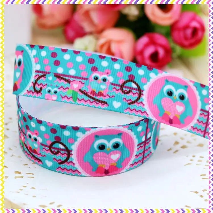 

DHK 7/8 ''5 ярдов с принтом Совы grosgrain лента головной убор бант для волос diy Украшение для вечеринки OEM оптовая продажа 22 мм C832