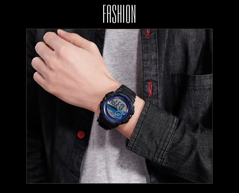 SKMEI Outdoor Sports Men Watch Digital Wristwatches Men Waterproof WeekDisplay Alarm Clock Digital Watches reloj hombre 1387