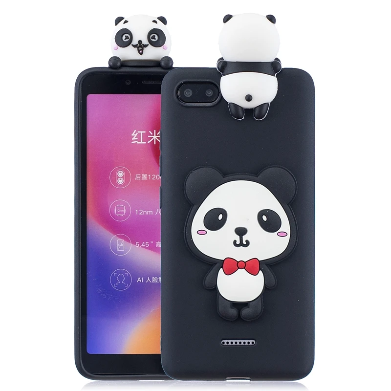 3D Cartoon Unicorn Cover For Xiaomi Redmi 6A Case Cute Toys Soft Silicon Phone Bumper Xiomi |