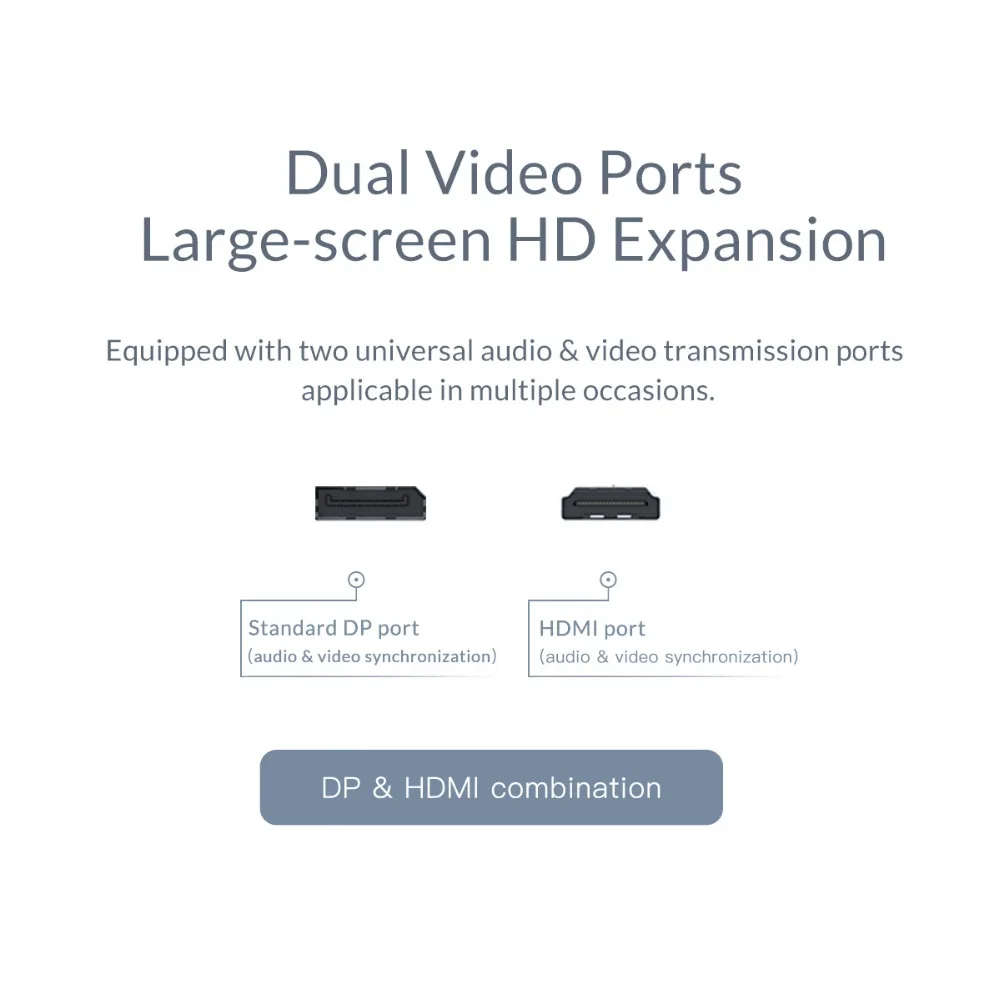 ORICO usb-хаб Тип C на HDMI RJ45 VGA для MacBook samsung HUAWEI 8-в-1 Тип C USB 3,0 концентратора 15 см кабель USB C концентратор USB