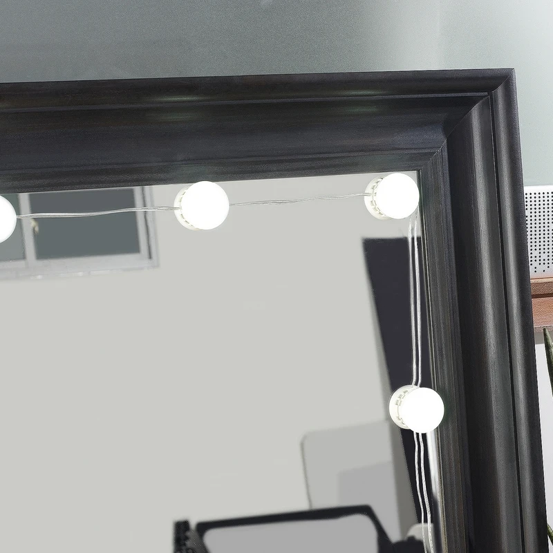 Косметическое зеркало косметическое светодиодные лампочки порт для зарядки