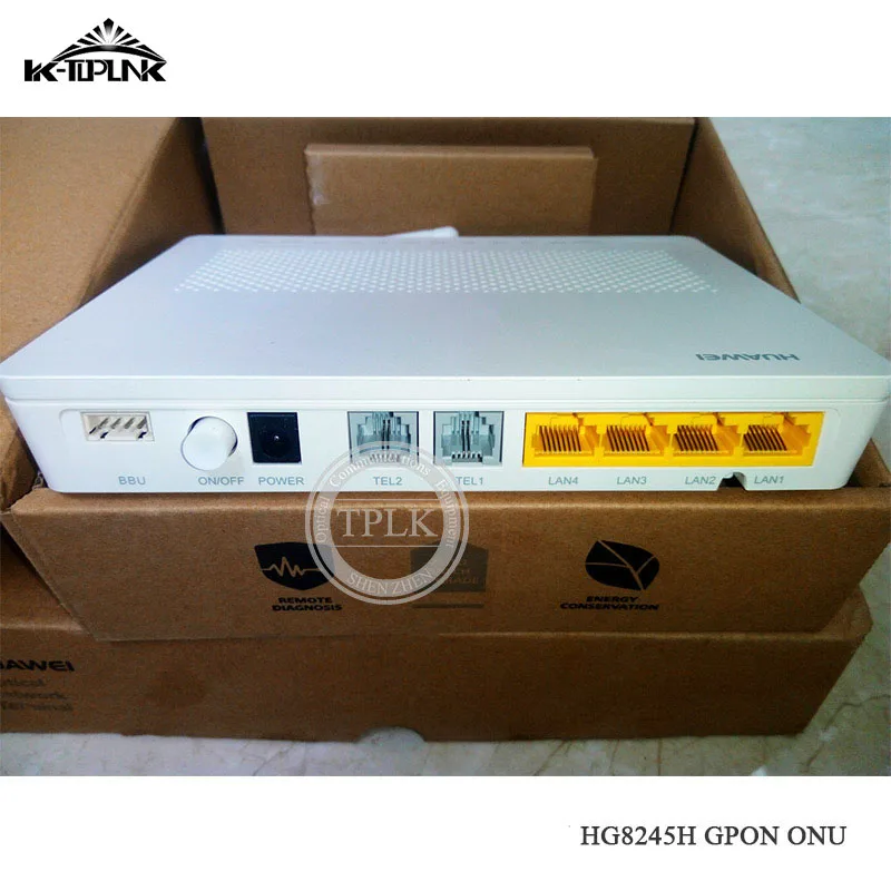 100% Оригинальный HG8245H ONT с 4GE + 2 порта Голос WIFI GPON OUN 2dbi английская прошивка Самая