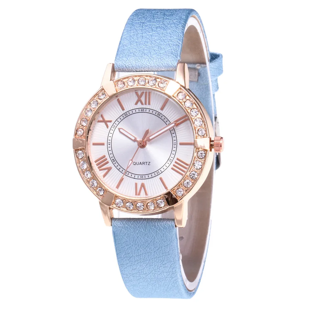 Женские tQuartz Стразы Часы текущий популярный фактор Relojes Para Mujer Montre Femme Marque De Lux Cuir Bayan Saat@ 50