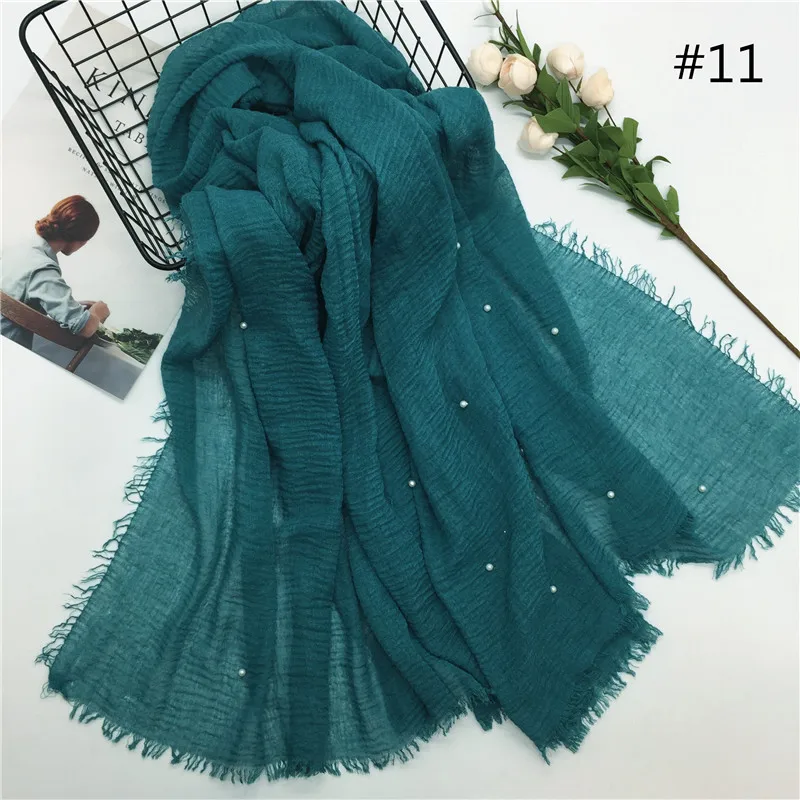 1PC Women skin hijab pearl bubble plain Maxi scarf shawl fashion muslim hijabs hot sale scarves shawls islamic foulard 31 color |