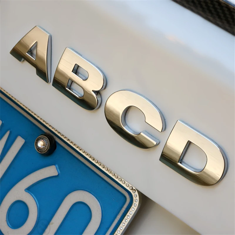 

4cm DIY Metal Zinc Alloy 3D sticker Car Styling Refitting Emblem Badge for Volkswagen vw golf 4 5 6 / BMW 1 3 series accessories