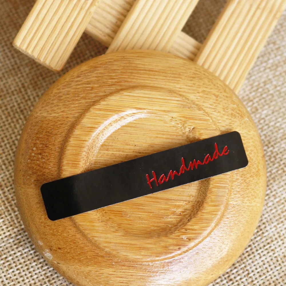 108 шт длинный прямоугольник винтажная черная печать ручной работы наклейка