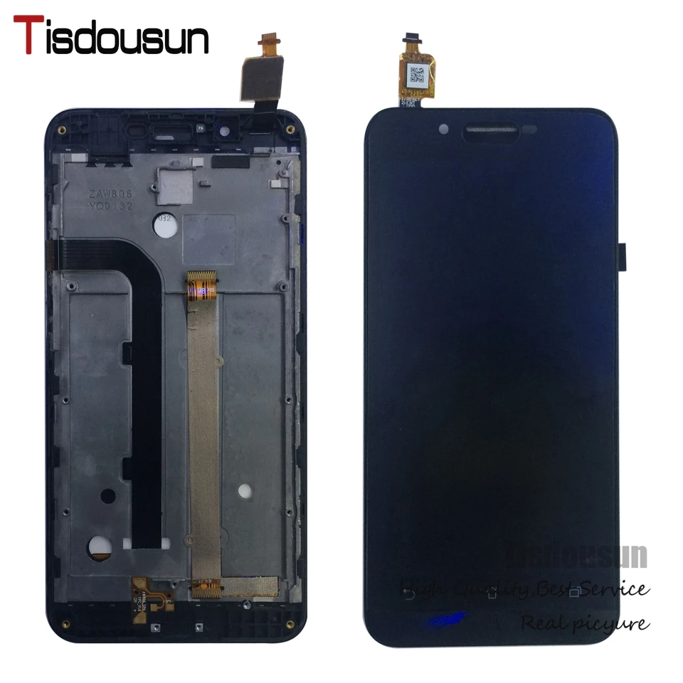 5.0 Inch LCD Display Glass Panel Touch Screen Digitizer Assembly +frame Replacement For Asus ZenFone Go ZC500TG Z00VD | Мобильные