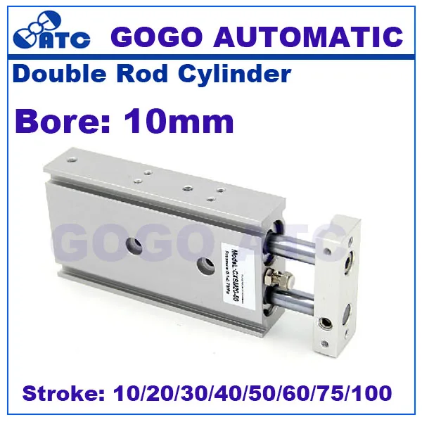 Высококачественный пневматический цилиндр с двойным стержнем CXSM10-10/20/30/40/50/60/75/100