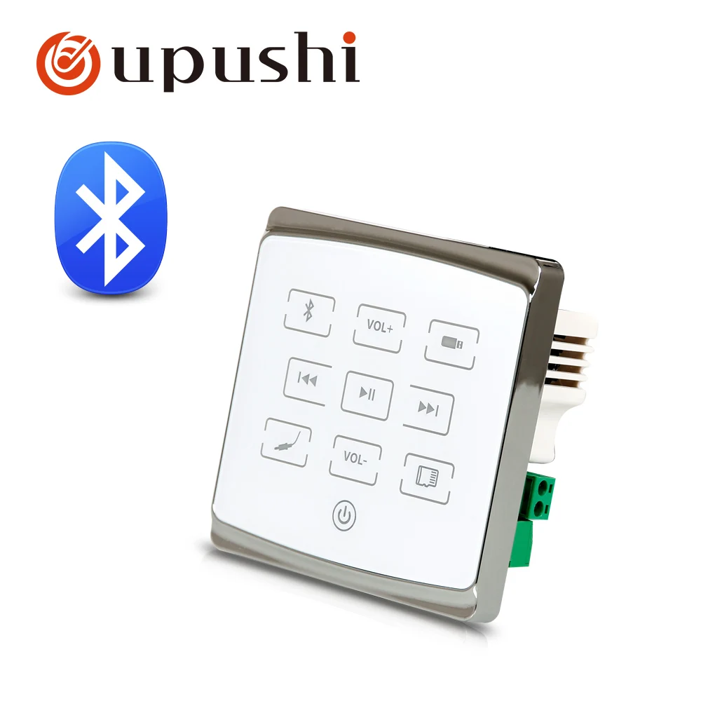 OUPUSHI беспроводной bluetooth умный дом фоновый музыкальный настенный усилитель домашний кинотеатр система светильник контроллер - Цвет: white