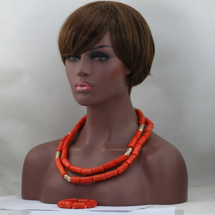 Рождественский подарок 2017 комплект ювелирных изделий из коралловых бусин и