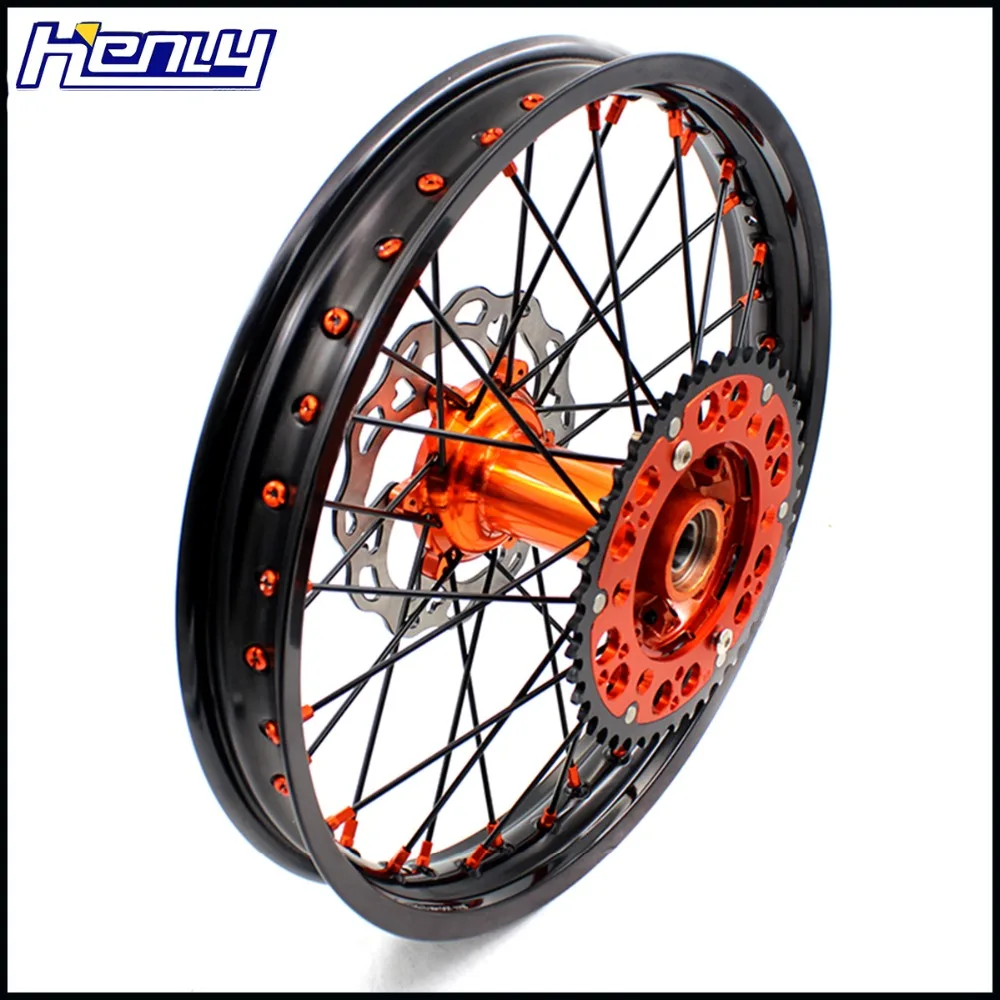 21/18 эндуро литье колеса Набор мотоцикл для KTM EXC EXCF 125CC-530CC 2003- обод черный спиц диски