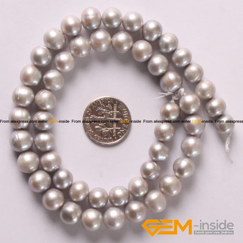 Жемчуг: Приблизительная нить 8 9 мм 15 дюймов незакрепленные бусины для